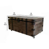 44 Inch Trunk Accent Coffee Table with Storage Reclaimed Wood Brown Black By Casagear Home BM288101