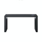 Lulu 28 Inch Minimalist Computer Desk Console with Panel Legs Jet Black By Casagear Home BM288180