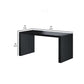 Lulu 28 Inch Minimalist Computer Desk Console with Panel Legs Jet Black By Casagear Home BM288180