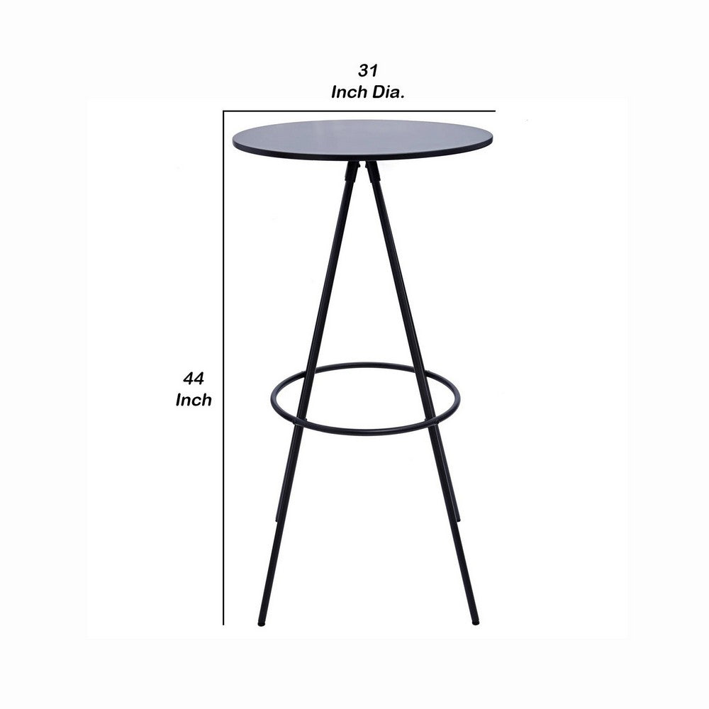 44 Inch Modern Bar Table Hairpin Legs Spacer Composite Wood Surface By Casagear Home BM288186