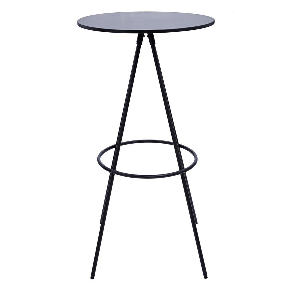 44 Inch Modern Bar Table, Hairpin Legs, Spacer, Composite Wood Surface By Casagear Home