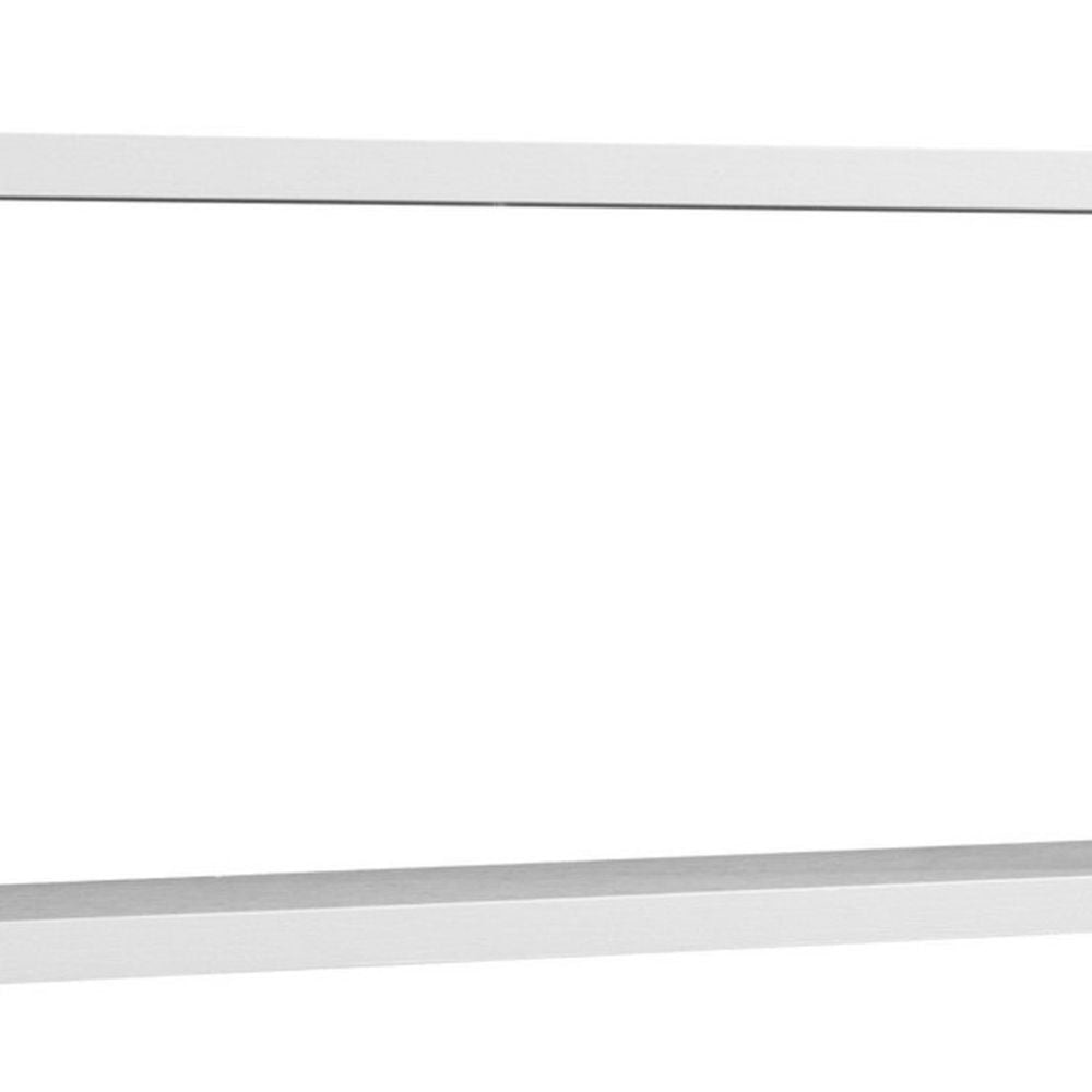 Cox 47 Inch Two Tier Wall Mounted Metal Shelf 5 Adjustable Heights White By Casagear Home BM293554