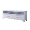 72 Inch Modern TV Entertainment Console with 2 Drawers and 3 Shelves, White By Casagear Home