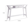 Dax 47 Inch Modern Console Table with Drawer and Mini Shelves Wood White By Casagear Home BM293577