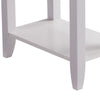 24 Inch Modern Chairside Table with Extendable Drawer and Cupholders White By Casagear Home BM293578