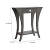 34 Inch Console Table with Drawer and Shelf Curved Legs Distressed Gray By Casagear Home BM293580