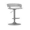 Coco 30 Inch Set of 2 Patio Airlift Bar Stools with Wicker Frame Gray By Casagear Home BM293755