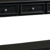 Billy 50 Inch Sofa Console Table 3 Drawers and Plank Style Shelf Black By Casagear Home BM293989