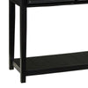 Billy 50 Inch Sofa Console Table 3 Drawers and Plank Style Shelf Black By Casagear Home BM293989