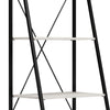 Gem 71 Inch Leaning Bookcase Angled Ladder Design Black Metal Frame By Casagear Home BM294001