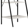 Gem 71 Inch Leaning Bookcase Angled Ladder Design Black Metal Frame By Casagear Home BM294001