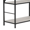 Gem 63 Inch Freestanding Bookcase 4 Wood Shelves Open Black Metal Frame By Casagear Home BM294003