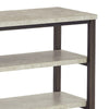 47 Inch Sofa Console Table 2 Open Shelves Faux Concrete Melamine Finish By Casagear Home BM294050