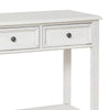 50 Inch Sofa Console Table 3 Drawers and Open Shelf Classic White FInish By Casagear Home BM294051