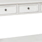 50 Inch Sofa Console Table 3 Drawers and Open Shelf Classic White FInish By Casagear Home BM294051