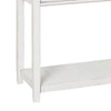 50 Inch Sofa Console Table 3 Drawers and Open Shelf Classic White FInish By Casagear Home BM294051