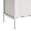 Deni 32 Inch Small Sideboard Bookcase One Shelf and 2 Doors Classic White By Casagear Home BM294052