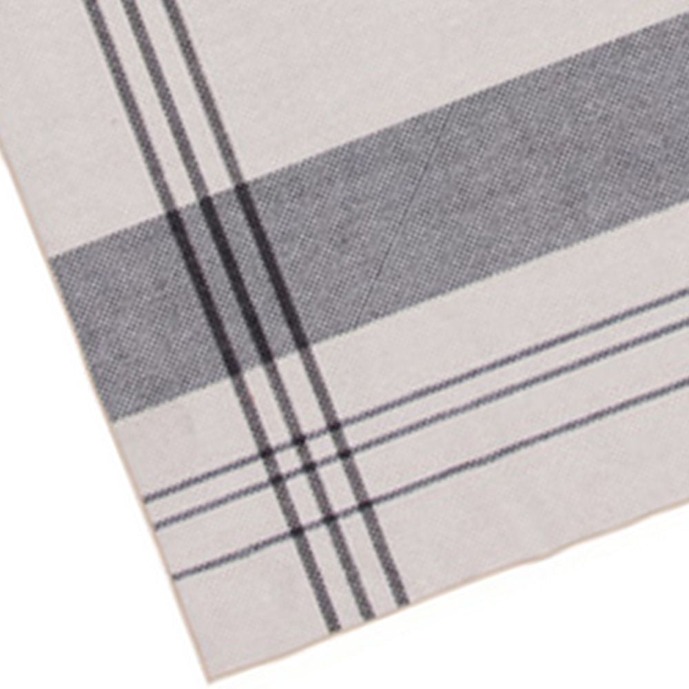 Kay 5 x 7 Area Rug Classic Plaid Print Soft Gray and White Polyester By Casagear Home BM294058