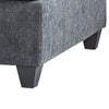 38 Inch Modern Ottoman Smooth Gray Chenille Fabric Plush Cushioned Seat By Casagear Home BM294153