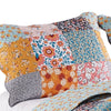 Turin 36 Inch King Pillow Sham Patchwork Floral Print Soft Microfiber By Casagear Home BM294291