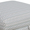 35 Inch Ottoman with Storage Upholstered Geometric Pattern Printed Fabric By Casagear Home BM294842