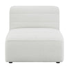 Kea 35 Inch Armless Chair Horizontal Channel Tufting Faux Sheepskin By Casagear Home BM294847