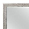 Zane 39 Inch Transitional Mirror Square Wood Frame Weathered Gray Veneer By Casagear Home BM295897