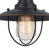 Oma 8 Inch Modern Pendant Light Industrial Style Dark Bronze Metal Frame By Casagear Home BM295969