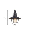 Oma 8 Inch Modern Pendant Light Industrial Style Dark Bronze Metal Frame By Casagear Home BM295969