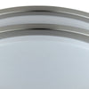 14 Inch Modern Ceiling Lamp with Frosted Acrylic Plate Steel Trim White By Casagear Home BM295976