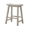 24 Inch Ergonomic Counter Height Stool Set of 2 Curved Saddle Seat Gray By Casagear Home BM295993