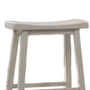 24 Inch Ergonomic Counter Height Stool Set of 2 Curved Saddle Seat Gray By Casagear Home BM295993