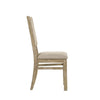 22 Inch Wood Dining Chairs Set of 2 Beige Cushioning Slatted Low Back By Casagear Home BM295999