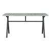 Ota 60 Inch Rectangular Writing Desk Light Gray Wood Top Dark Gray Metal By Casagear Home BM296116