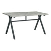 Ota 60 Inch Rectangular Writing Desk, Light Gray Wood Top, Dark Gray Metal By Casagear Home