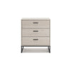 34 Inch Tall Nightstand Chest 3 Spacious Drawers Smooth Light Gray Finish By Casagear Home BM296560