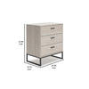 34 Inch Tall Nightstand Chest 3 Spacious Drawers Smooth Light Gray Finish By Casagear Home BM296560