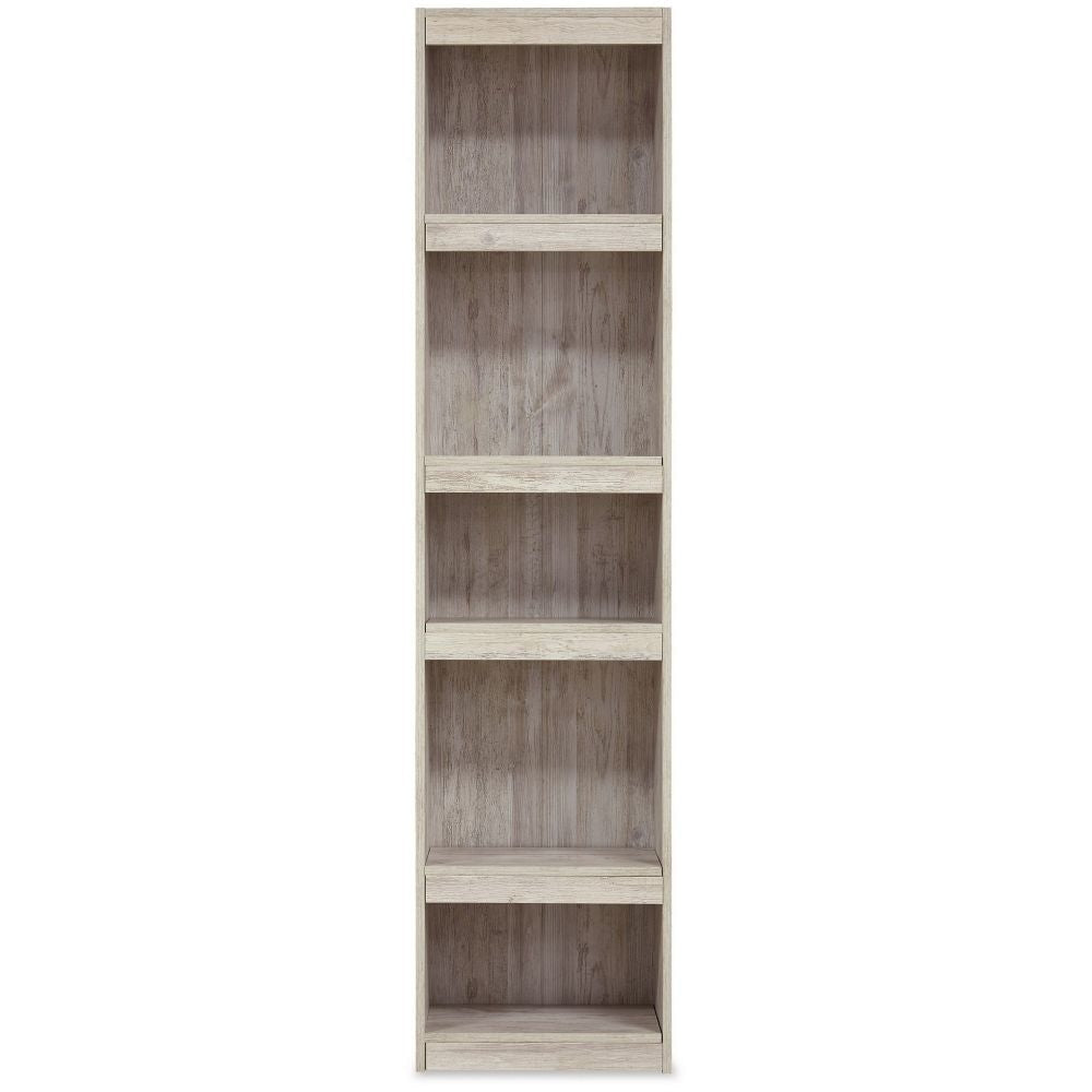 72 Inch Modern Wood Pier with 4 Open Adjustable Shelves Whitewashed Finish By Casagear Home BM296564