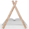 Pipa Modern Full Bed Crossed Wood A Frame Tent Stand Crisp White Base By Casagear Home BM296578