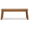 47 Inch Rectangular Bench Natural Acacia Wood Slatted Seat Angled Legs By Casagear Home BM296581