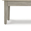 49 Inch Storage Bench Tapered Block Legs Beige Textured Fabric Seat By Casagear Home BM296608