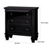 Lila 30 Inch Nightstand with Slide Out Tray Felt Lined Top Drawer Black By Casagear Home BM296706