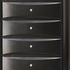 Ica 49 Inch Tall Dresser Chest 5 Chambered Drawers Felt Lined Black By Casagear Home BM296757