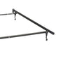 Nit Multisize Metal Bed Frame Twin or Full Size Caster Wheels Black By Casagear Home BM296774