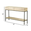 46 Inch 2 Drawer Console Table with Open Shelf Sleek Straight Legs Black By Casagear Home BM296793