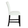 Nok 25 Inch Counter Chair Set of 2 Button Tufted Back White Black By Casagear Home BM296875