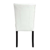 Nok Wood Dining Chairs Set of 2 Button Tufted Back White Black By Casagear Home BM296877