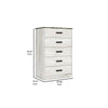 Wisp 46 Inch Tall Dresser Chest 5 Drawers Rustic Smooth White Finish By Casagear Home BM296889