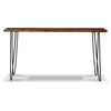 70 Inch Counter Height Dining Table Light Brown Wood Black Metal Legs By Casagear Home BM296925