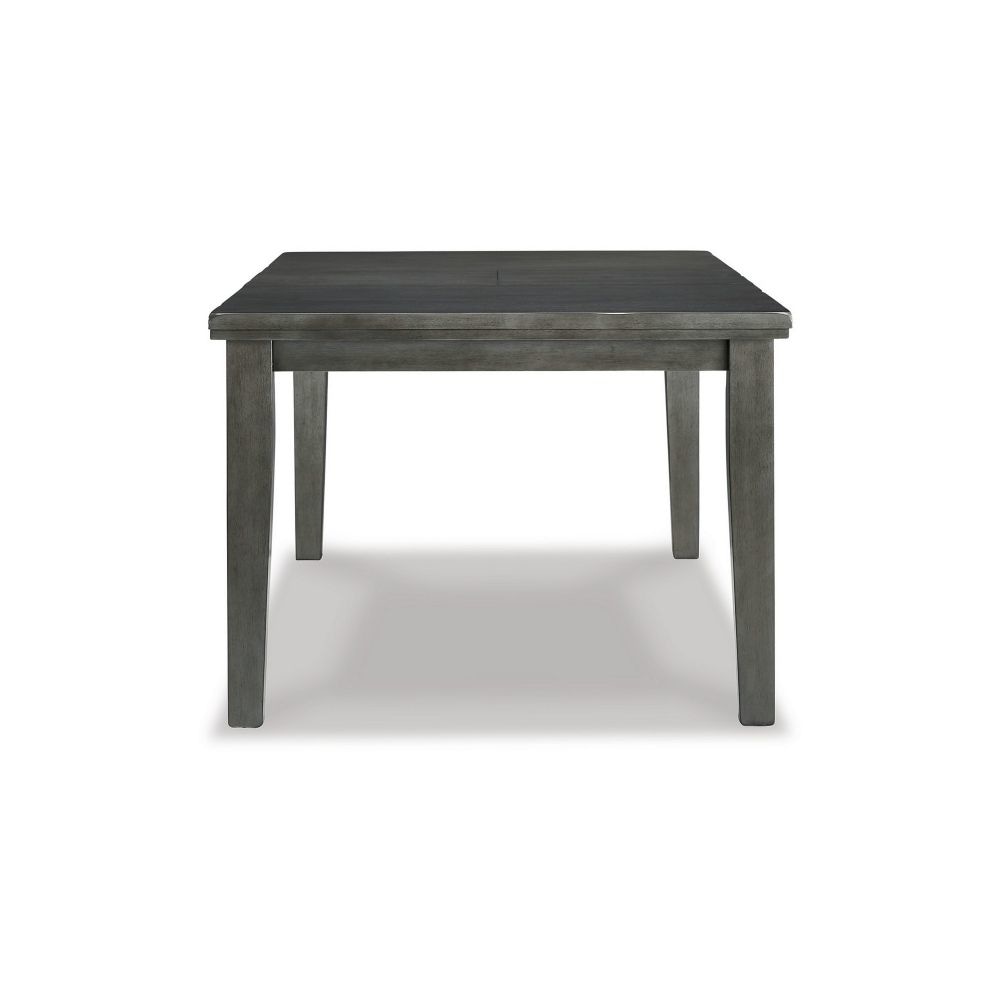 Elin 60-78 Inch Extendable Modern Dining Table Sturdy Distressed Gray Wood By Casagear Home BM296990